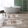 Mijölnir Kt467 Juego de Alfombrillas de Baño de Poliéster Antideslizante y Antibacteriano, Fácil Limpieza, 50x60 cm y 60x100 cm